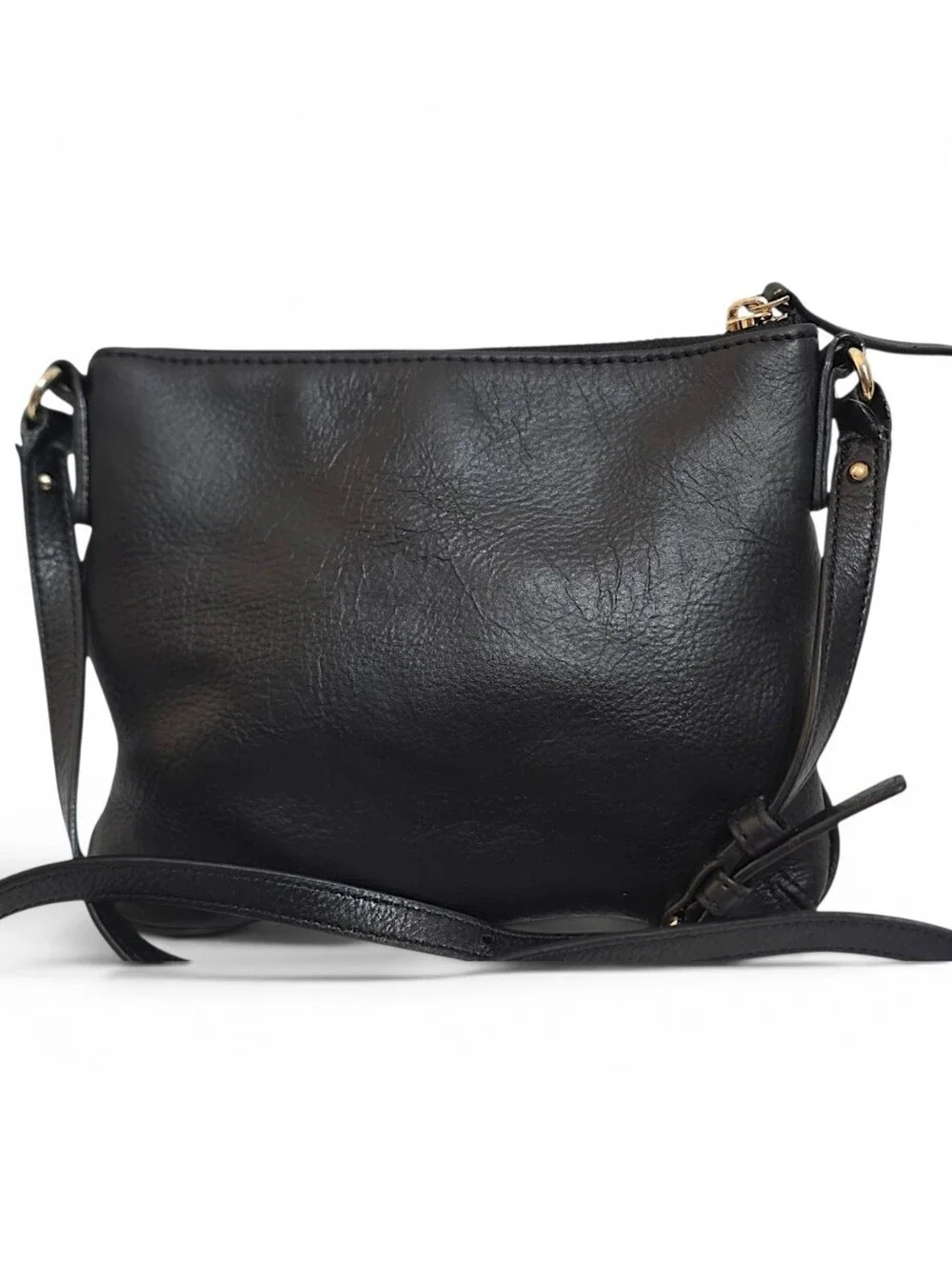 Kate Spade New York Black Pebbled Leather Crossbody‎ Bag Gold Hardware
